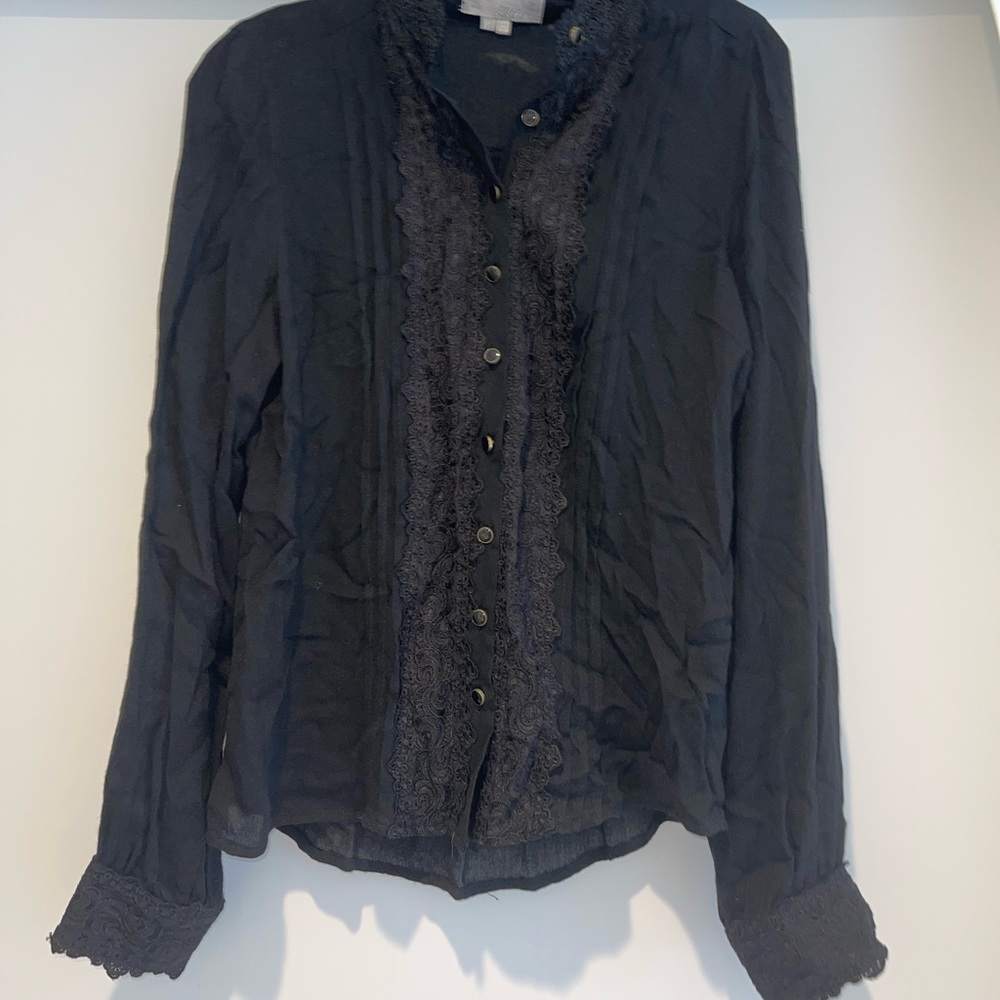 Black button down cardigan or blouse